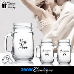 Wedding Boutique Packages -  "Best Man & Groomsman" on Mason Jar